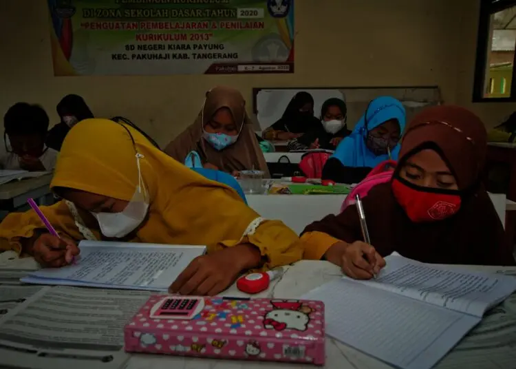 Potret PTM Terbatas di SDN Kiara Payung yang Sempat Disegel