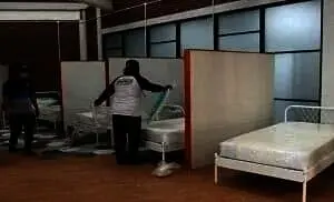 KOSONG: Kondisi tempat tidur ruang perawatan pasien Covid-19 di kawasan Tandon Ciater. Dok