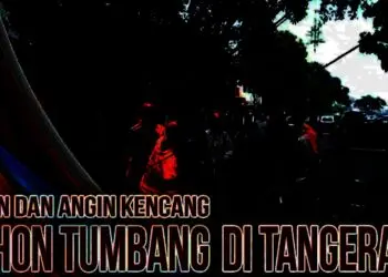 Video Dahsyatnya Angin Kencang di Kota Tangerang