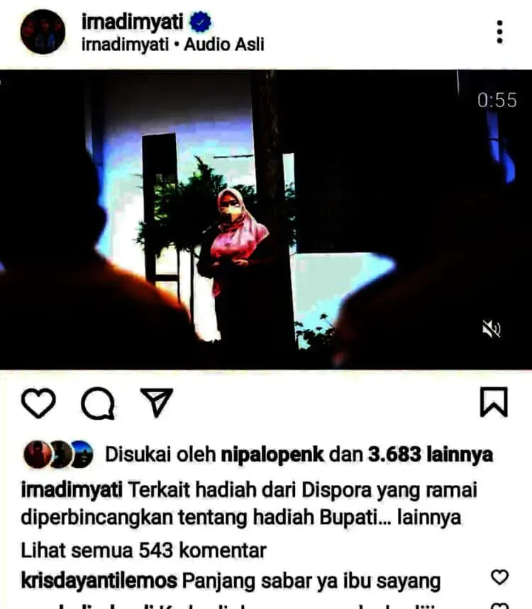 Geger Hadiah Bupati Cup, Krisdayanti Semangati Bupati Irna
