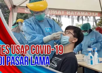 Omicron Meningkat, Dinkes Kota Tangerang Gelar Tes Usap di Pasar Lama