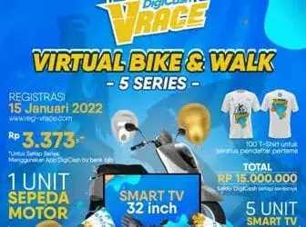 Budayakan Cashless, bjb  Gelar DigiCash VRace - Virtual Bike & Walk