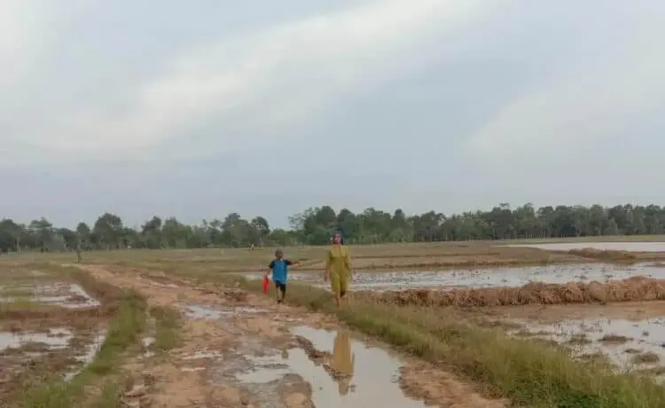 RUSAK PARAH–Jalan poros desa yang menghubungkan Desa Ciawi dengan Desa Idaman, tepatnya di Kampung Kramat, Desa Ciawi dan Kampung Tajur, Desa Idaman, Kecamatan Patia, rusak parah dan tak ada tanda-tanda perbaikan sejak 4 tahun silam, Senin (21/2/2022). (ISTIMEWA)