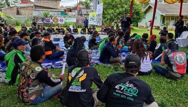 Komunitas Ojek Se-Jabodetabek Deklarasi Dukung Erick Thohir Nyapres