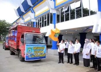 Bantu Kota Serang, Pemkot Tangerang Kirim 200 Dus Mis Instans Serta 4 Ton Beras