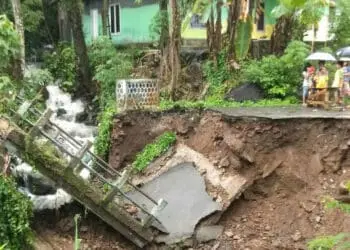 Jembatan Ramea Ambruk, DPUPR Pandeglang Gerak Cepat Lakukan Ini