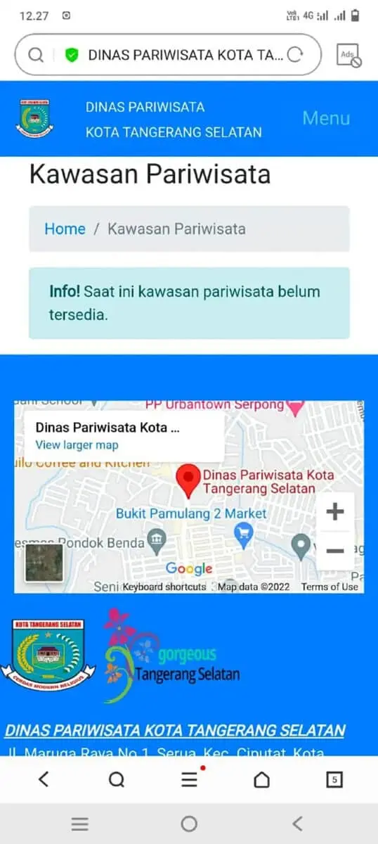 Tak Ada Info Lokasi Wisata, Website Resmi Dispar Tidak Dikelola Maksimal