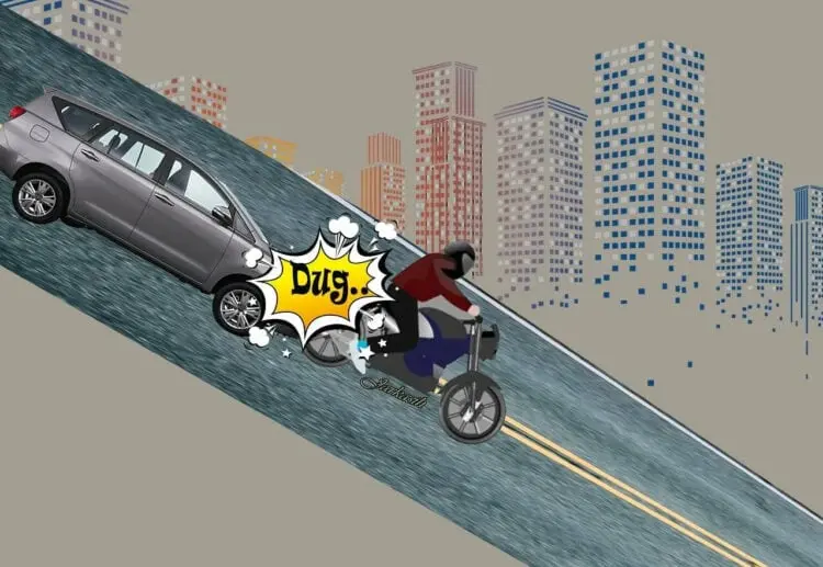 Pemotor Tewas Diduga Diseruduk Innova