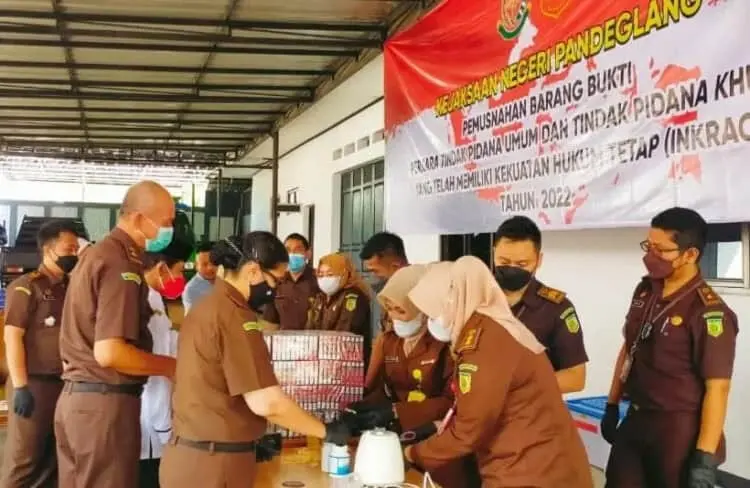 Ini Sejumlah Barang Bukti Tindak Pidana yang Dimusnahkan Kejari Pandeglang