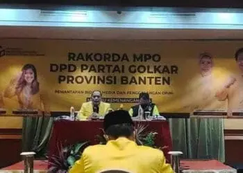 DPD Partai Golkar gelar Rakorda Bidang Media dan Penggalangan Opini (MPO), di salah satu hotel di Anyer, Kamis (31/3/2022). (ISTIMEWA)