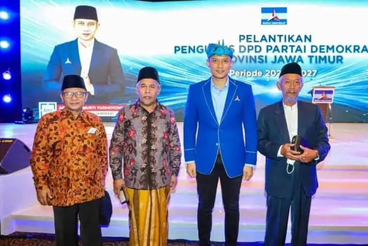 Hadiri Pelantikan, Ketua NU dan Ketua Muhammadiyah Jatim Kompak Doakan AHY & Demokrat