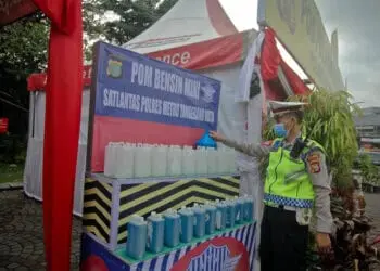 Foto Pos Pengamanan Lebaran 2022 di Jatiuwung Kota Tangerang