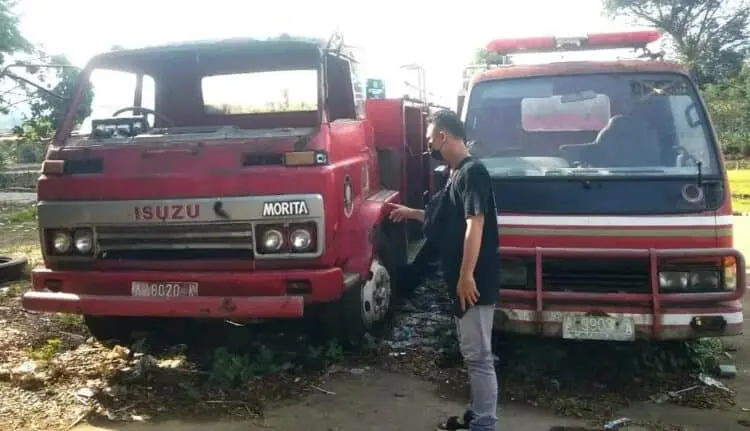 Kenapa 2 Armada Damkar Telantar di Terminal Kadubanen ?, Begini Kata Sekretaris BPBDPK Pandeglang