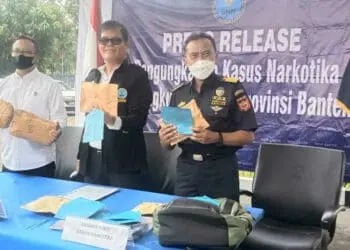 Pres Realis penetapan tersangka hakim PN Lebak, Senin (23/5)2022). (ISTIMEWA)