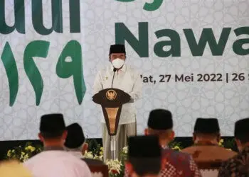 PJ Gubernur Banten Al Muktabar, hadiri acara Haul Syaikh Nawawi Al Bantani, Jumat (28/5/2022). (ISTIMEWA)