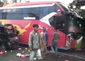 TKP Laka maut di Baros, Sabtu (28/5/2022). (ISTIMEWA)