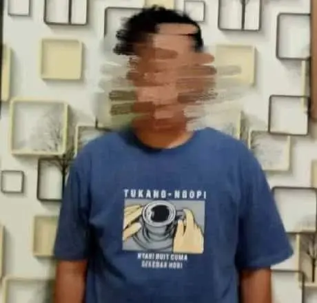Terduga bandar togel online, diamankan di Mapolsek Mandalawangi, Selasa (17/5/2022). (ISTIMEWA)