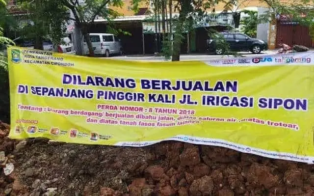 Pedagang Kali Sipon Cipondoh Diminta Isi Kios, Larang Berjualan di Pinggir Kali