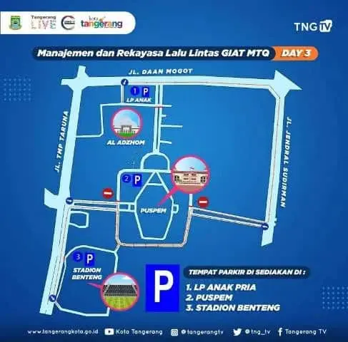 MTQ Kota Tangerang Ke-21 Digelar Mulai Besok, Perhatikan Rekayasa Lalu Lintasnya