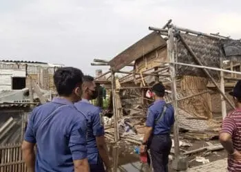 Empat Rumah di Tanjung Pasir Rusak Berat Diterjang Puting Beliung