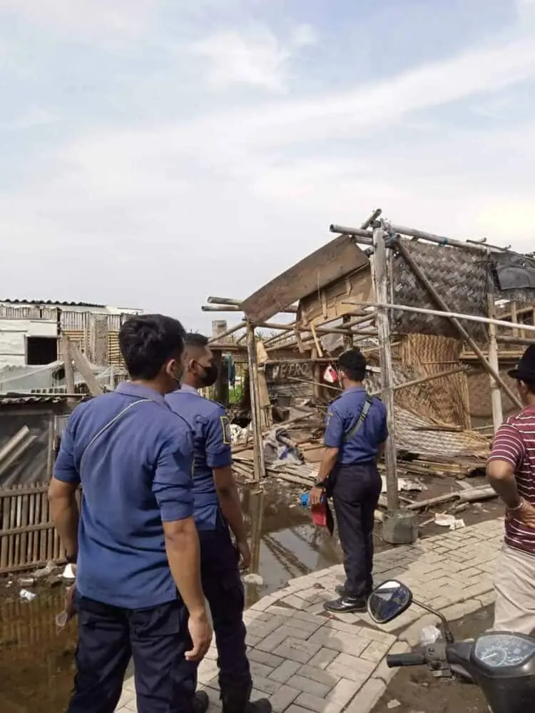 Empat Rumah di Tanjung Pasir Rusak Berat Diterjang Puting Beliung