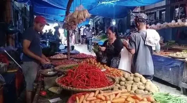 Gagal Panen Jadi Sebab Harga Bahan Pangan di Pasar Rangkasbitung Tinggi