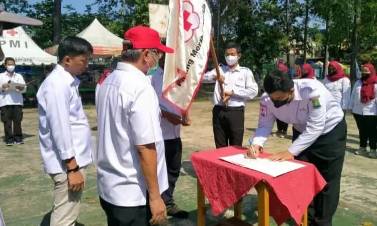 KSR PMI Kota Tangerang Dilantik, Ini Pesan Oman Jumansyah Selaku Ketua