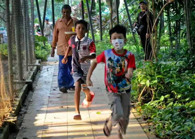 Foto Wisata Saat Libur Sekolah di Taman Hutan Kota