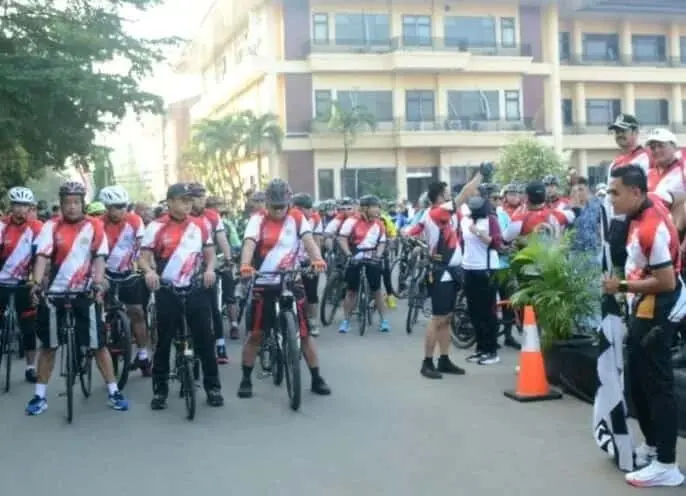 Bersama Pecinta Sepeda, Polda Banten Gelar Ini Dalam Rangka HUT Bhayangkara ke 76