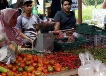 Pedagang cabai di Pasar. (ISTIMEWA)