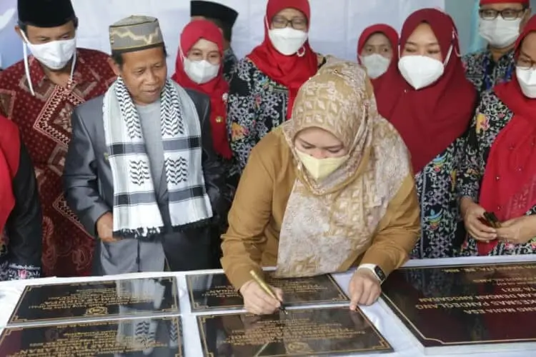 Bupati Pandeglang, Irna Narulita, sedang meresmikan Puskesmas Pandeglang, beberapa waktu lalu. (ISTIMEWA)