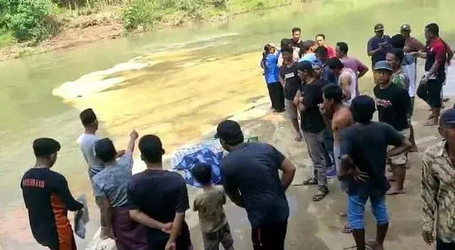 Bocah yang Hanyut di Sungai Cisimeut Lebak Ditemukan Sudah Tewas