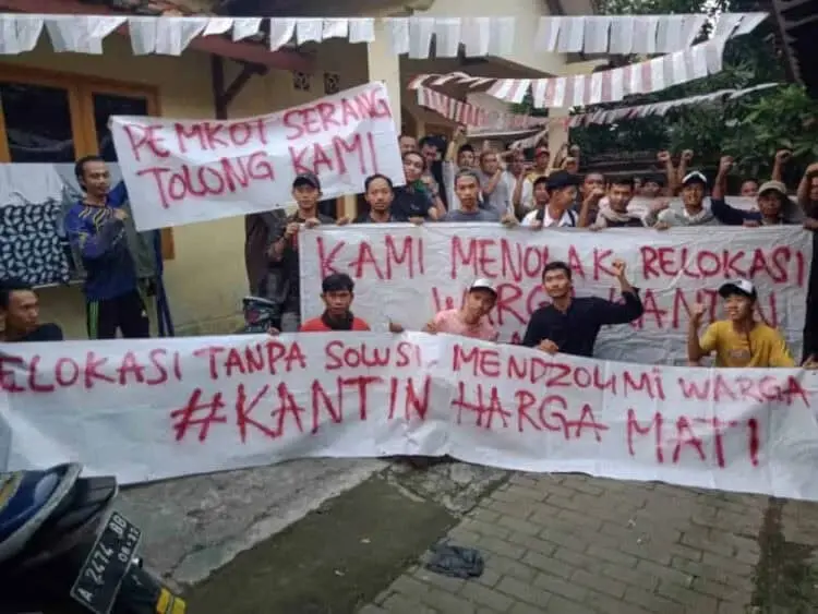 Warga Kantin Kota Serang Tolak Direlokasi