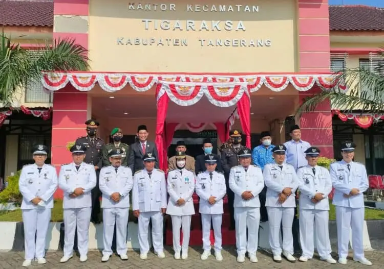 Upacara Pengibaran Bendera HUT RI ke-77 Kecamatan Tigaraksa Berjalan Sukses