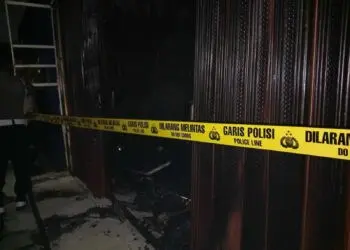 Ruko dan kios di Ciruas, terbakar. (ISTIMEWA)
