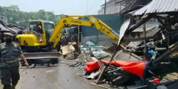 Begini Penjelasan Satpol PP Bongkar Pasar Cimol Kabupaten Serang