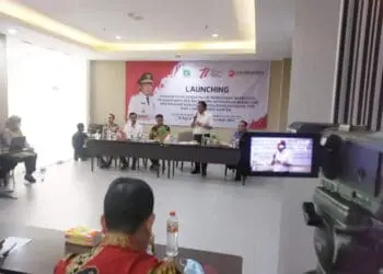 Launching Penghapusan Denda PKB, dan penghapusan bea balik nama kendaraan bermotor, Kamis (18/8/2022). (LUTFHI/SATELITNEWS.ID)