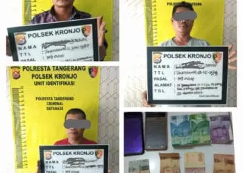 Tiga Pelaku Judi Pakong Dibekuk Polsek Kronjo