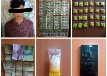 Terduga pengedar obat-obatan terlarang. (ISTIMEWA)