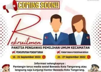 Bawaslu Kota Tangerang Bersiap Rekrut Panwascam, Ini Syarat dan Tahapannya