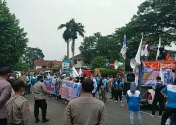 Turun ke Jalan, Buruh di Lebak Kembali Sampaikan Penolakan Kenaikan Harga BBM