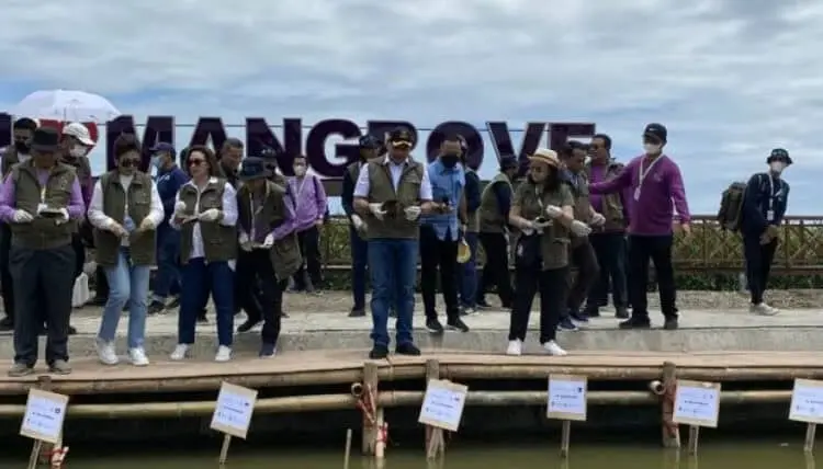 Delegasi PEMSEA Diajak Bupati Makan Produk Mangrove Hingga Lepas Kepiting Langka