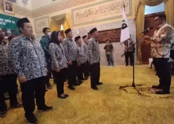 Pelantikan Majelis Daerah KAHMI Kabupaten Serang Periode 2022 – 2027, di Pendopo Bupati Serang, Rabu (9/11/2022). (SIDIK/SATELITNEWS.COM)
