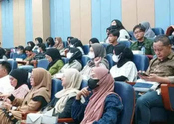 Para peserta Workshop Public Relation (PR), Program Studi Magister Ilmu Komunikasi (Mikom) Pasca Sarjana Untirta, Sabtu (12/11/2022), di Conventional Hall Gedung Rektorat Kampus E Untirta di Sindangsari, Kota Serang, Banten. (ISTIMEWA)