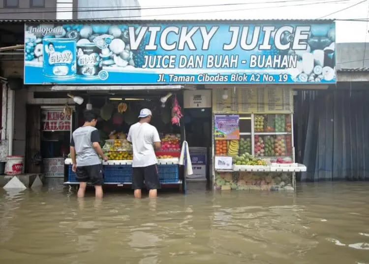 Foto Banjir di Kawasan Taman Cibodas Kota Tangerang
