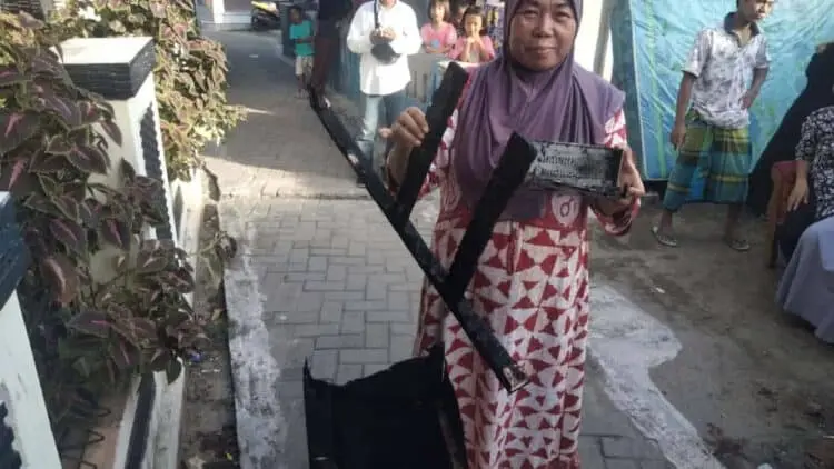 STB Meledak, TV Milik Warga Kramatwatu Serang Terbakar