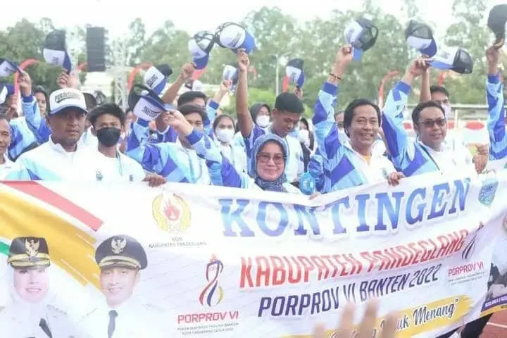 Kontingen Pandeglang di Porprov Banten. (ISTIMEWA)