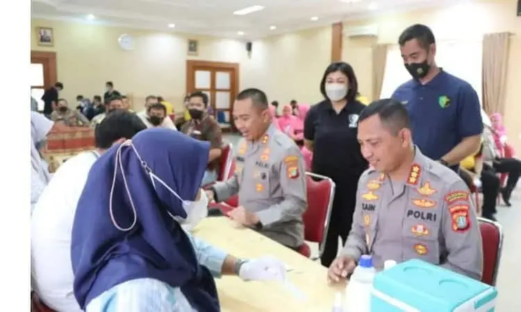 Hari Bhakti Polda Metro Jaya ke-73, Polres Metro Tangerang Kota Gelar Donor Darah
