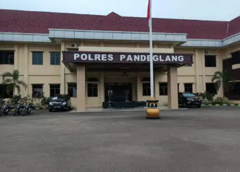 Mapolres Pandeglang, tampak depan. (ISTIMEWA)