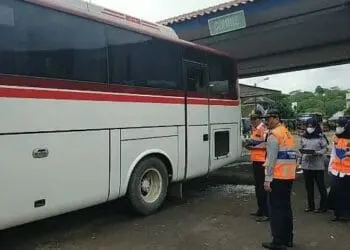 Bus AKAP di Terminal Mandala Lebak Dilakukan Pengecekan, Begini Hasilnya